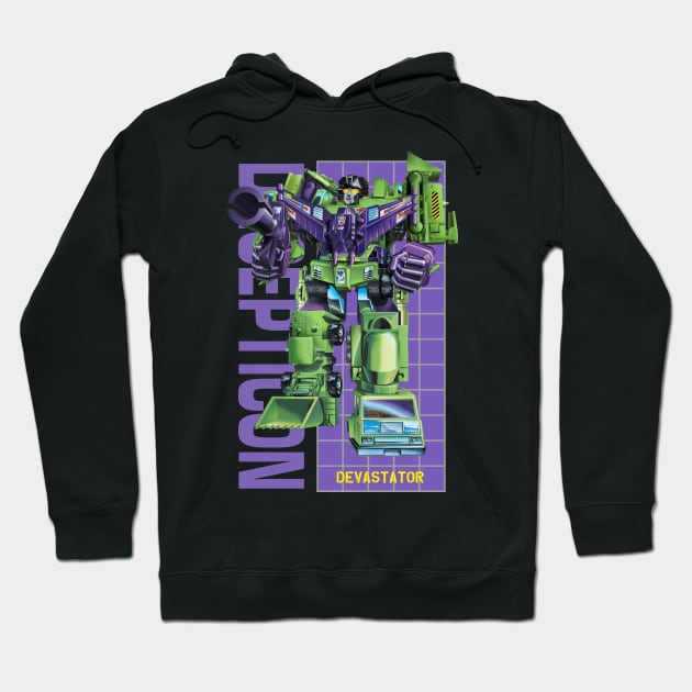 Devastator card style Hoodie by Draconis130